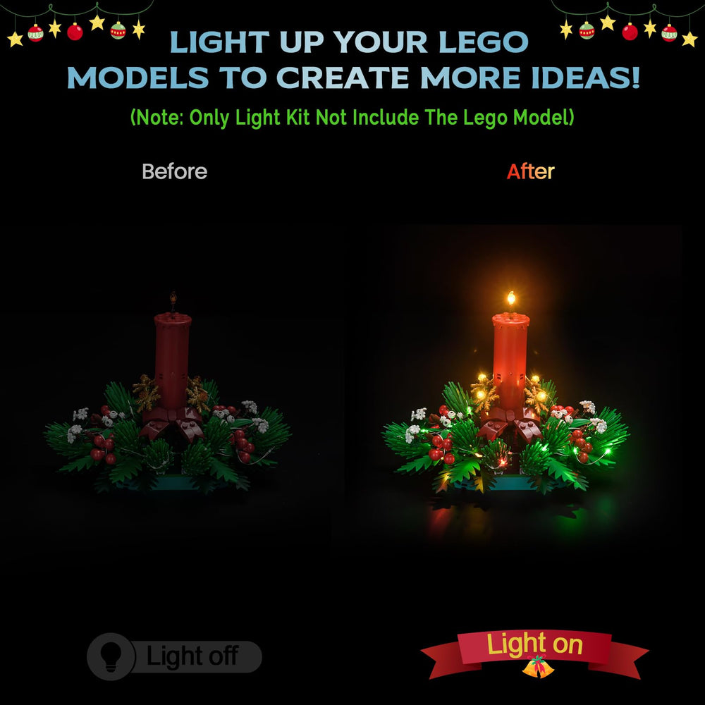 Hilighting LED Light Kit lit on Lego 40743 showcases vibrant, eye-catching lighting