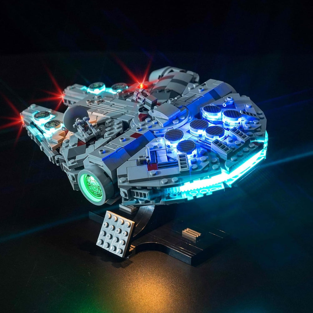 Hilighting LED light kit setup for LEGO Millennium Falcon display