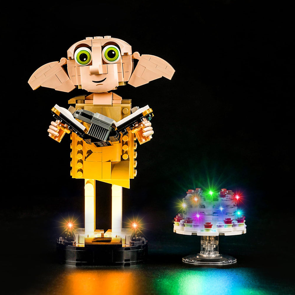 Hilighting LED light kit for Dobby House-Elf enhances display with vibrant illumination.