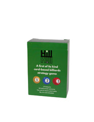 Hill Hill card game: table setup shows card-driven billiards layout.