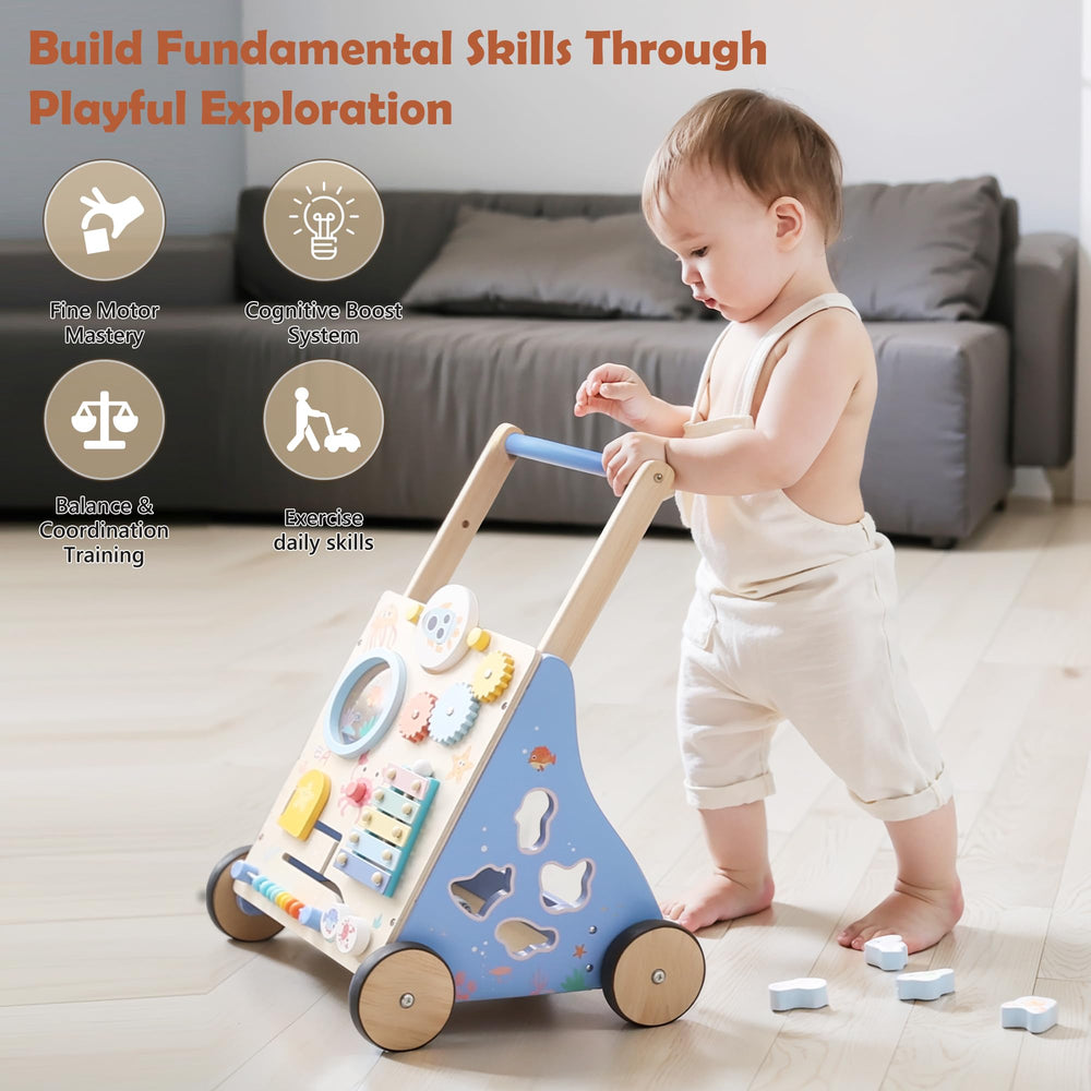Himold walker shown with quick, tool-free assembly for busy families