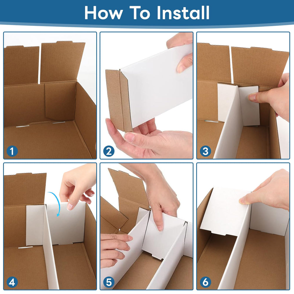 HIMOMO storage box exterior with dimensions for compact shelving