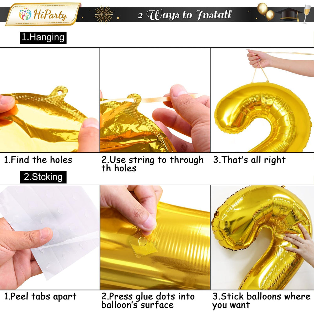 HiParty balloon kit inflates easily with helium or air, saving time