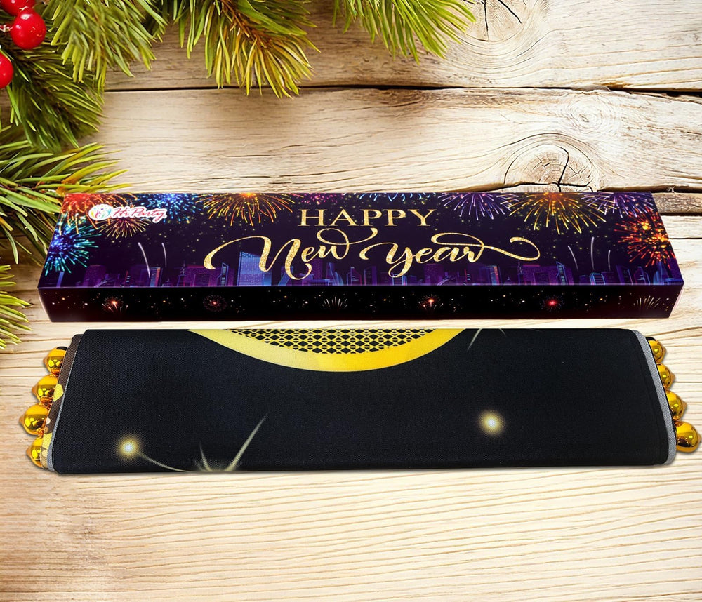 HiParty large 72x12in NY banner shown in full view for room decor