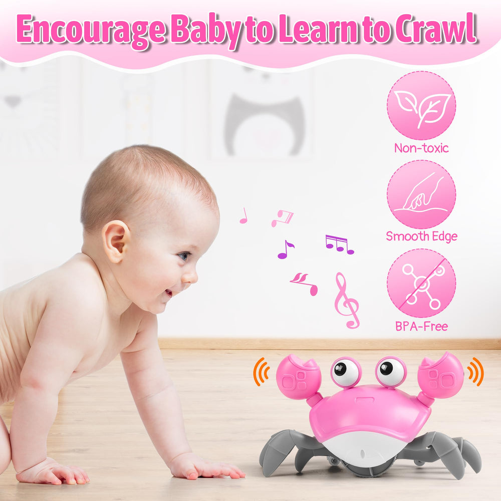 Hirger Crawling Crab Toy offers early learning through responsive movement.