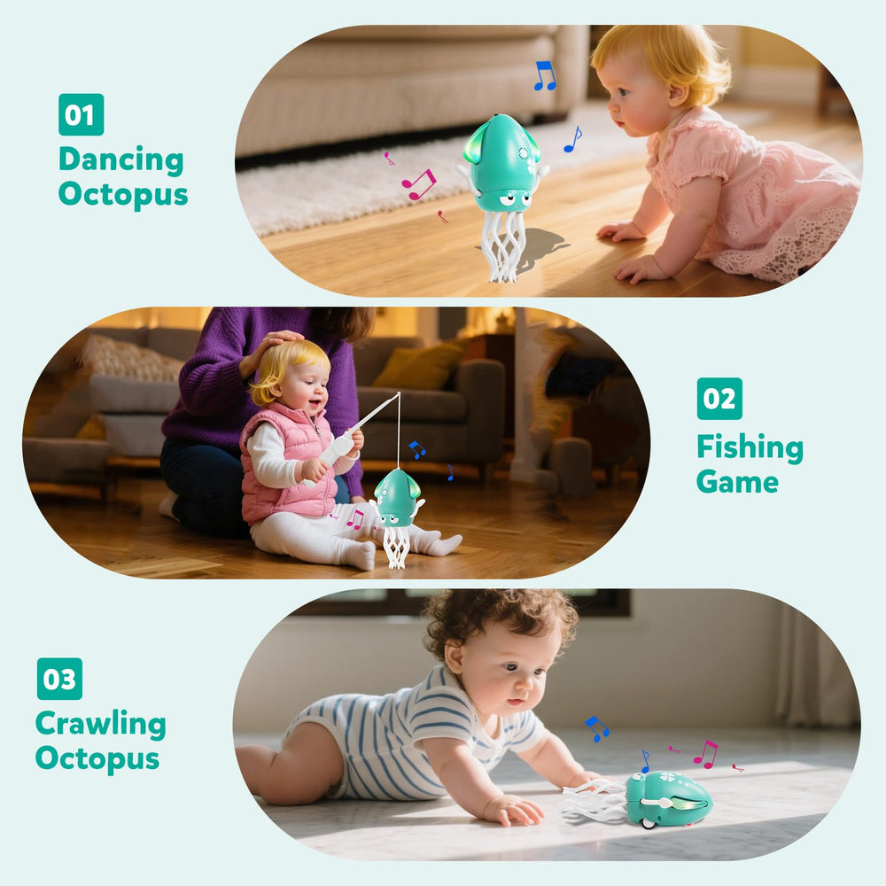 Hirger Dancing Octopus toy with lights and music for sensory exploration