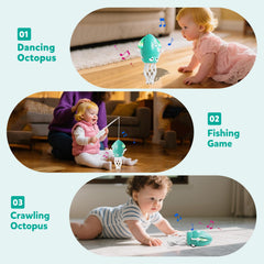 Hirger Dancing Octopus toy with lights and music for sensory exploration