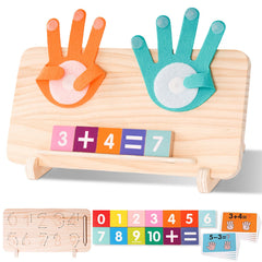 Hirger preschool math blocks with wooden finger board support early counting skills.