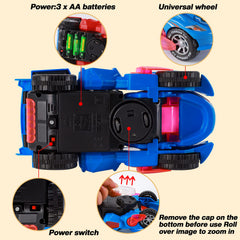 Hirger Transforming Dinosaur Car overcomes obstacles with fun autonomous direction changes.