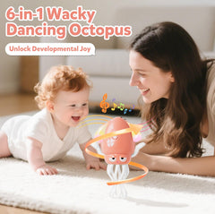 Hirger octopus toy Type-C charging cable included for easy recharging.