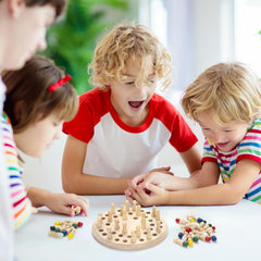 Hirger memory chess facilitates inclusive family play for kids and seniors.
