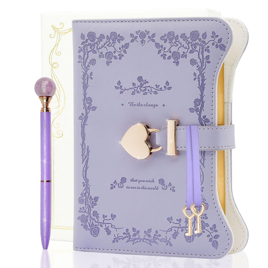 hi!SCI diary with lock and rose cover protects private thoughts