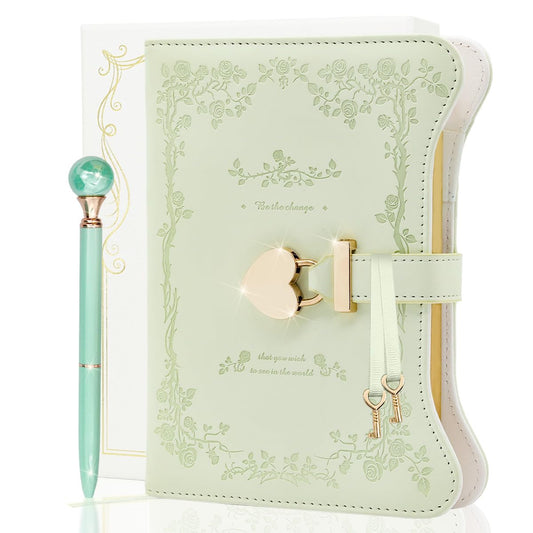 Hi!SCI diary with rose garden cover creates a private space for thoughts and creativity.