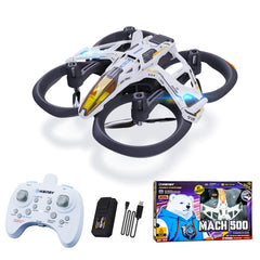HISINGY MACH 500 drone with LED lights for indoors, smooth beginner flight.