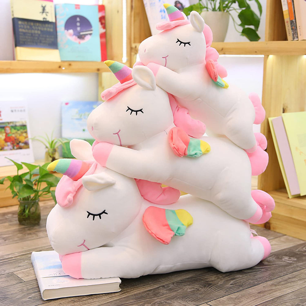 hitoshe unicorn plush in stretch velvet fabric, ultra soft touch