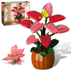 HiWEEGO Flowers Bonsai assembly view showing colorful artificial leaves for easy decor.