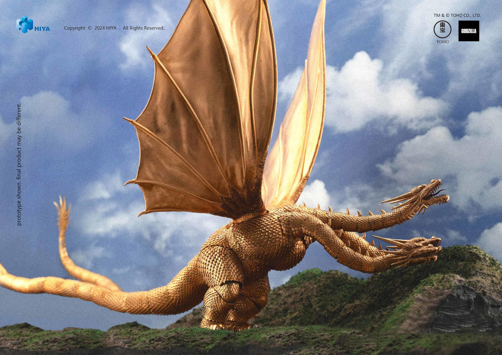 Hiya Toys King Ghidorah PVC wings with internal wires for shaping