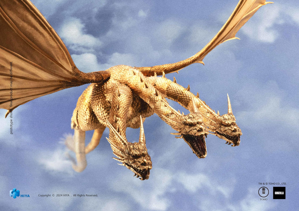 Hiya Toys King Ghidorah three stands included for dioramas
