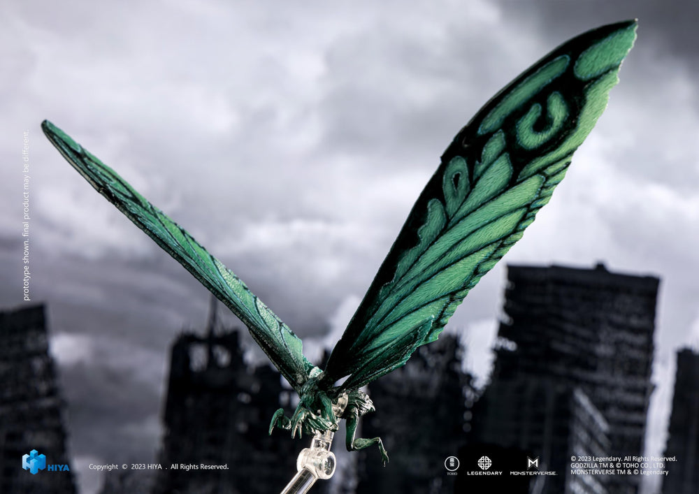 Hiya Toys Mothra Emerald Titan wing patterns render emerald hues beautifully.