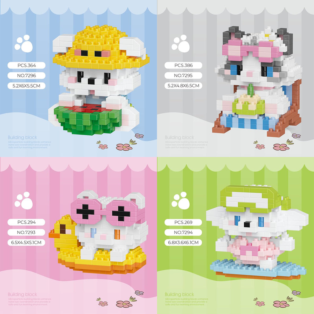 HJPLPXH delivery person cat-dog blocks image demonstrates practical building fun