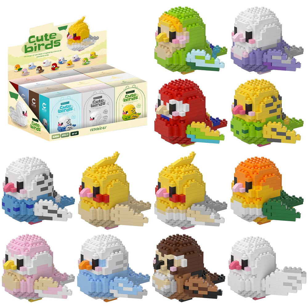 HJPLPXH Parrots Mini Block Sets family fun for home and classroom