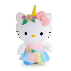 HK Hello Kitty Unicorn Plush, 12-inch front view, soft cuddly companion for playtime.