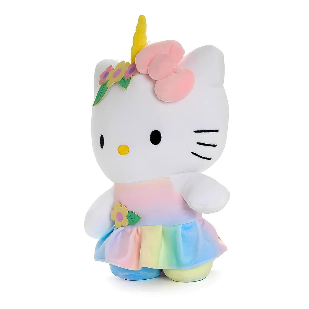 HK Hello Kitty Unicorn Plush, embroidery details, charming facial features for authentic appeal.