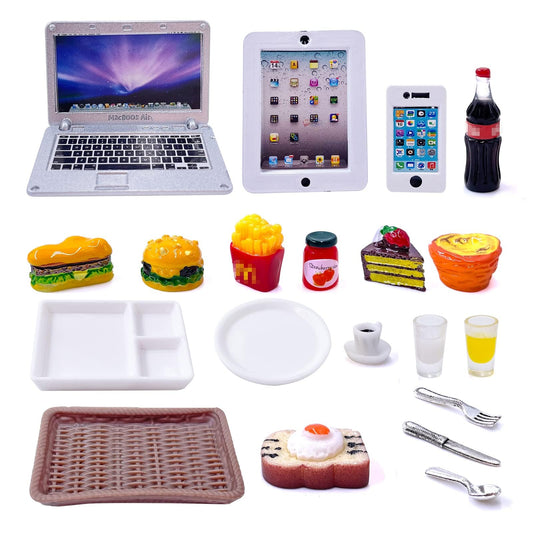 HKLMRO mini laptop with opening lid for realistic pretend work scenarios.