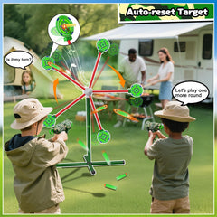 HLDYA two toy guns with rotating target to boost hand-eye coordination during play.
