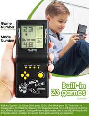 HLF brick console built-in 23 games offering nostalgic options for quick fun