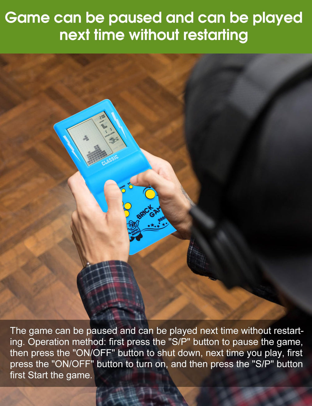 HLF brick game console pause and resume keeps play seamless