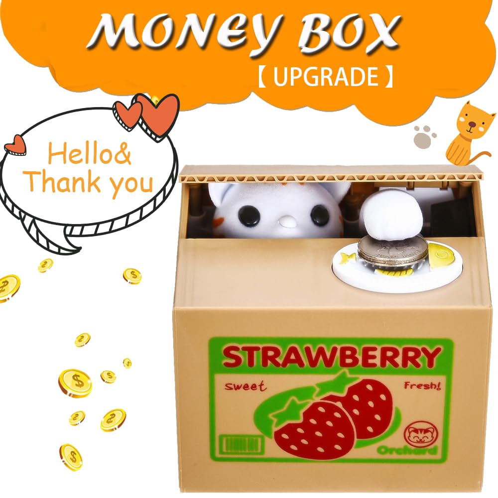HmiL-U Cat Stealing Money Bank large capacity for coins