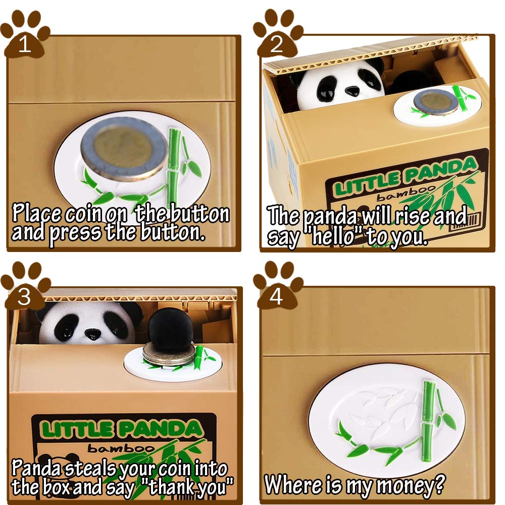 HmiL-U Panda Stealing Money Bank eco-friendly materials support safe play