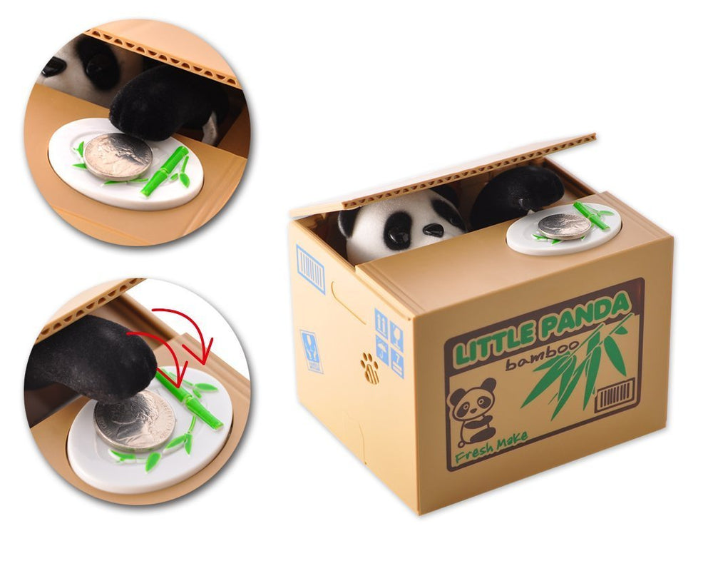 HmiL-U Stealing Coin Panda Box panda design appeals to kids
