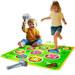 HmiL-U Whack-A-Mole mat with glowing LED moles and 8 modes for engaging play