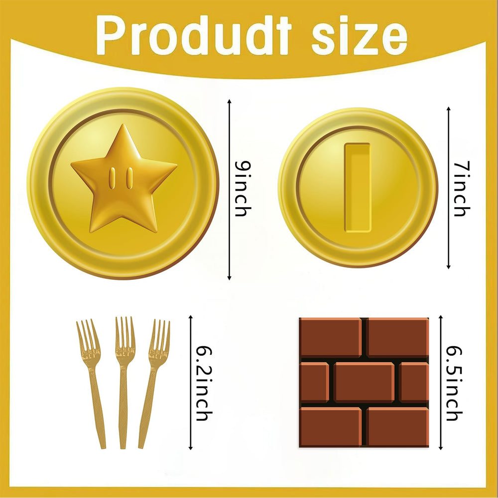 HMJDZH Mario Bros rose gold dessert plates 7in ideal for sweet treats
