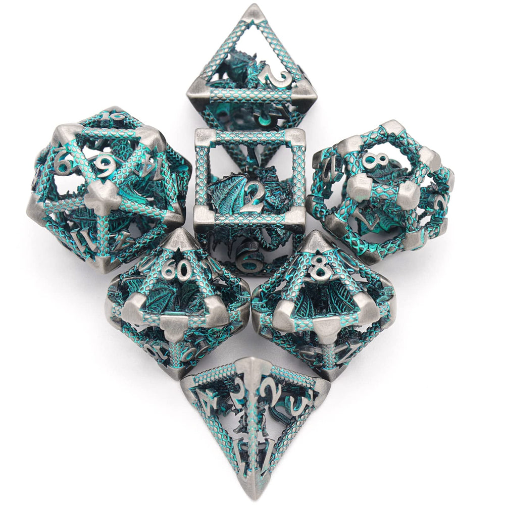 HNCCESG hollow metal dice case with foam liner protects dice.