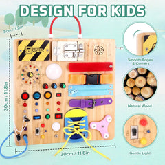 Hoarosall Busy Board music box adds sensory rhythm to play