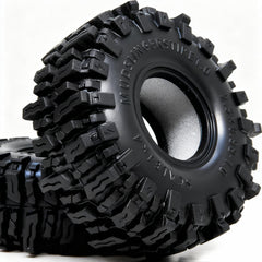 Hobbysoul 1.0 tires on rock crawling terrain offer stable traction.