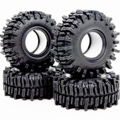 Hobbysoul 58mm tall crawler tire on 1.0 beadlock wheels delivers enhanced grip.