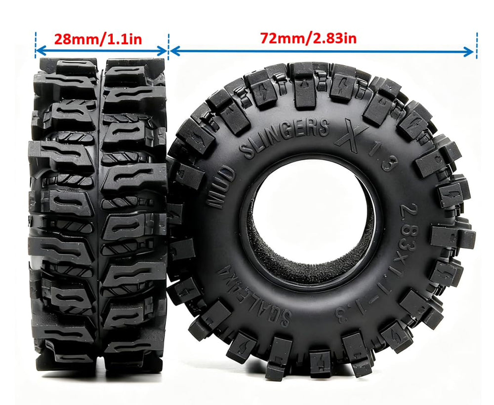 Hobbysoul RC crawler upgrade tire for 1/24 SCX24 and 1/18 TRX4M.