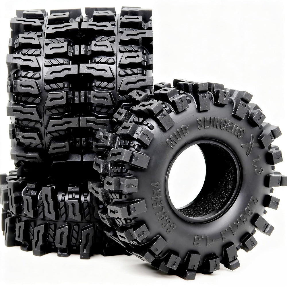 Hobbysoul RC tire 72x28 mud slingers delivering strong grip on loose terrain.