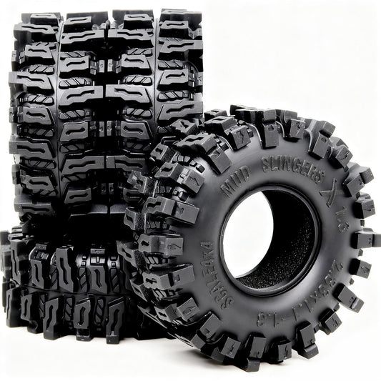 Hobbysoul RC tire 72x28 mud slingers delivering strong grip on loose terrain.