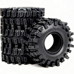 Hobbysoul mud friendly tire enhances rock crawling on challenging terrain.