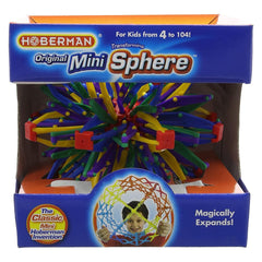 Hoberman Mini Sphere expanded into a lattice globe
