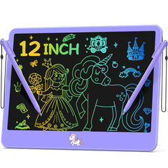Hockvill 12-inch LCD writing tablet offers a colorful drawing area for kids' creativity.