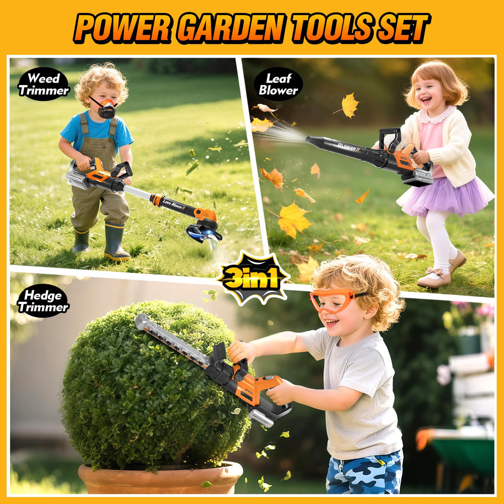 Hodurgyi 3-in-1 leaf blower toy adds realistic yard work fun.
