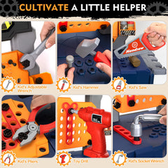 Hodurgyi 75-piece toy tools set supports creativity and hand-eye coordination