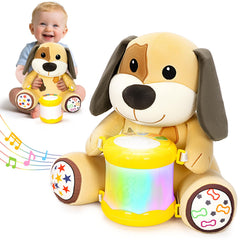 Hodurgyi puppy plush with lights stimulates early exploration through music