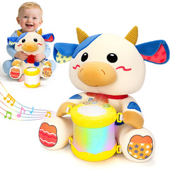 Hodurgyi cow musical plush with lights invites baby to explore melodies and visuals